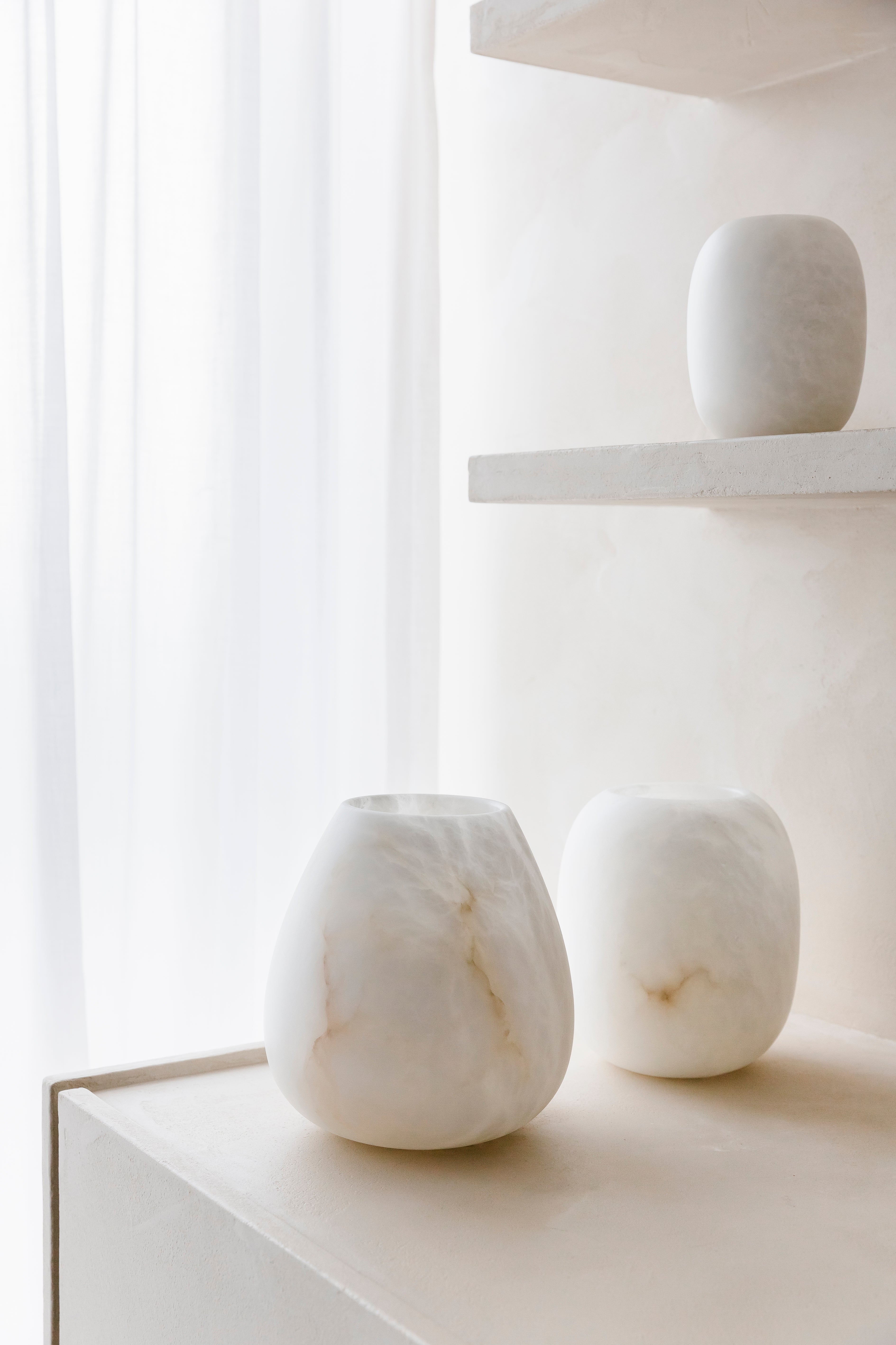 EDDY - tea light holder albast