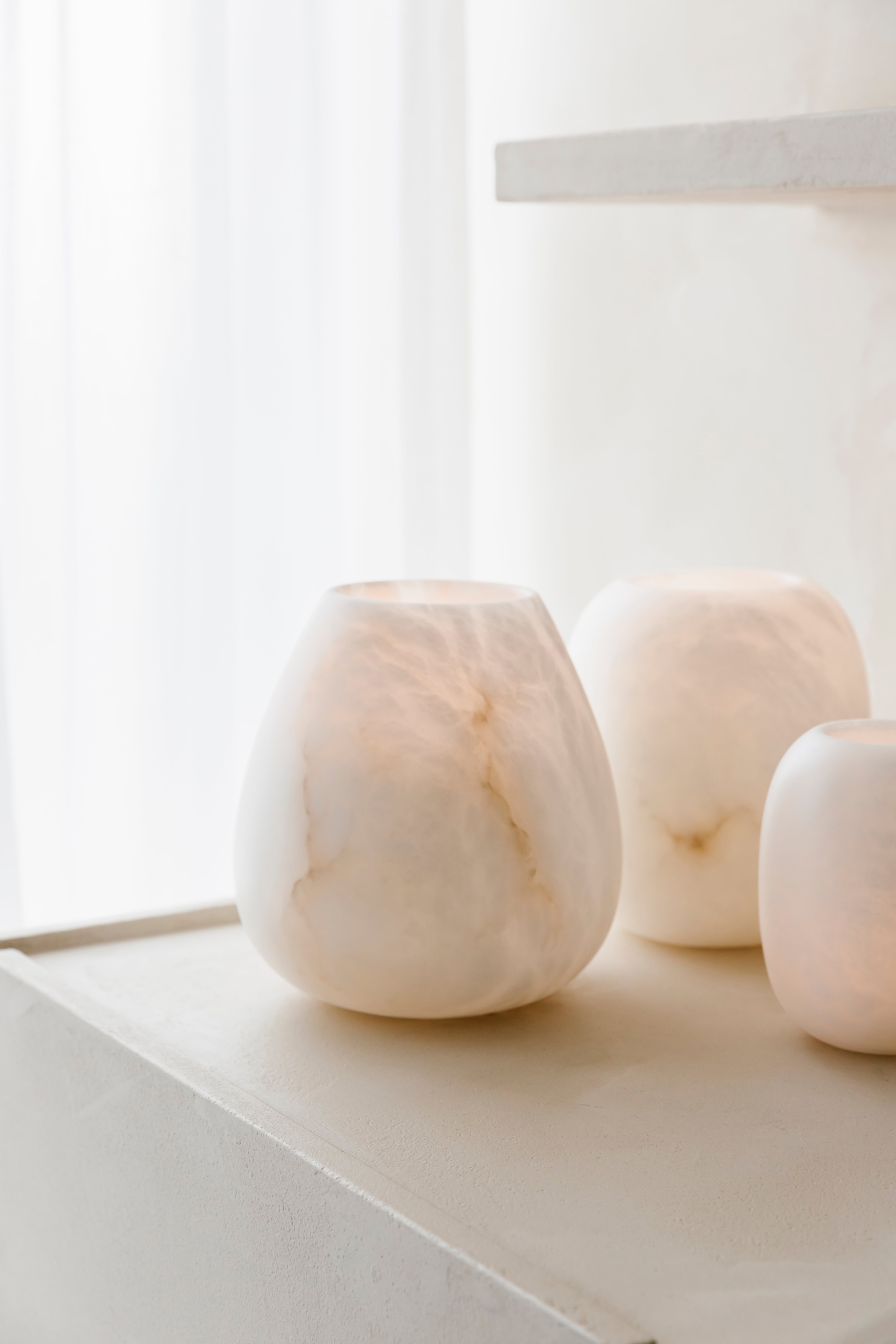 POLLY - Tea light holder albast