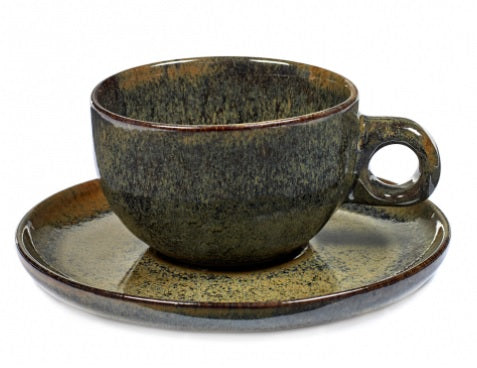 Surface cappuccino tas met ondertas van Serax, verkocht door Anneke Crauwels Home