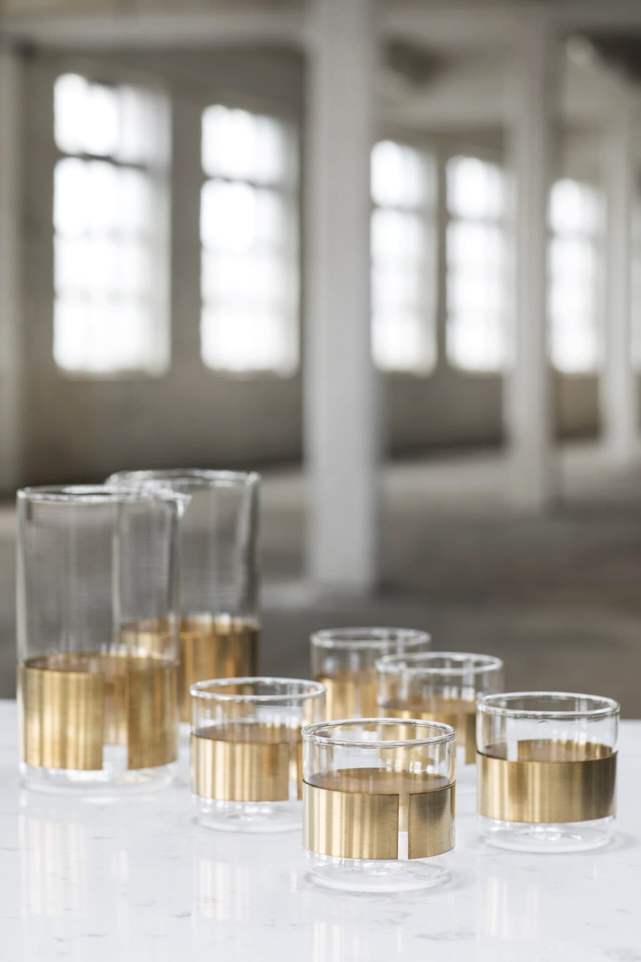 Glazen met koperen band | Niels Datema | Designer | Serax | Shop | Design Studio Anneke Crauwels | Anneke Crauwels Home