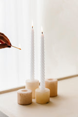 CARO TIERRA - candle holder albast