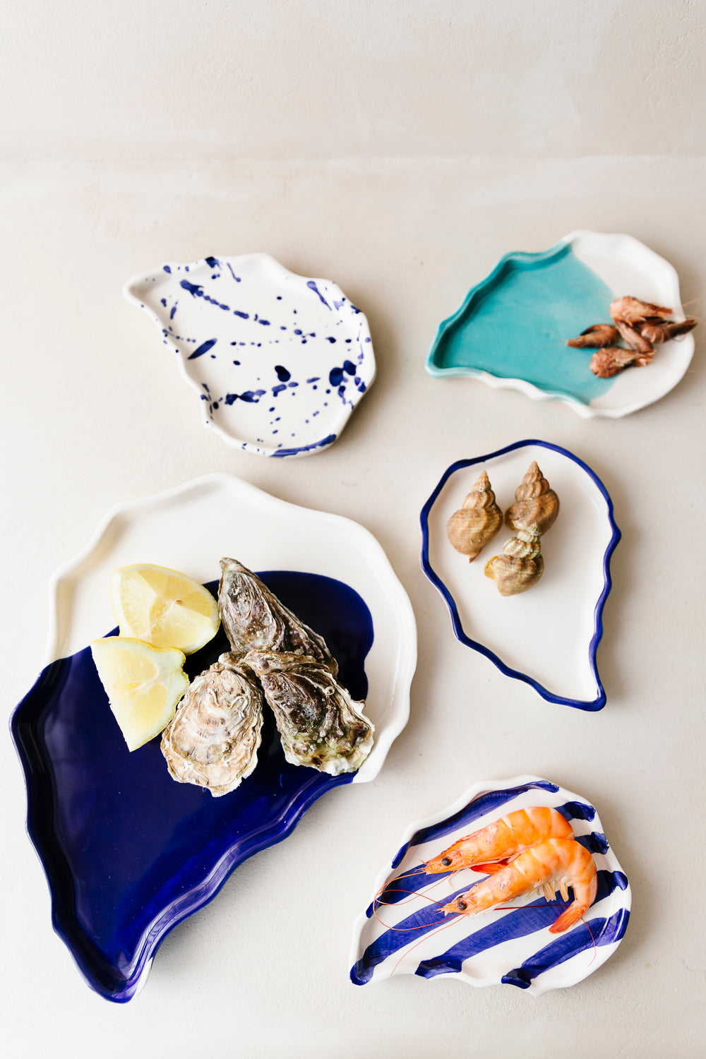 SEAFOOD SHOWER - set van 5 borden