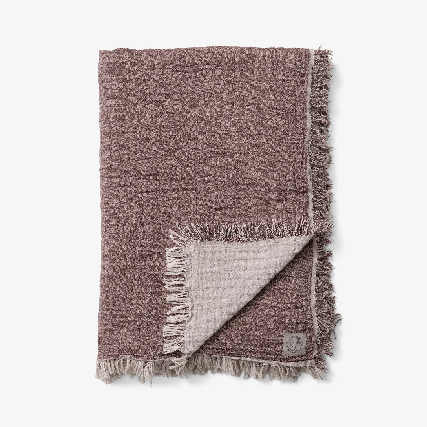 Bruine plaid linnen van &Tradition verkocht door Anneke Crauwels Home